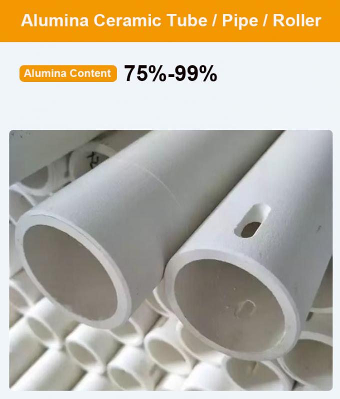 Tubo cerámico refractario de alta temperatura 99% Al2o3 de alumina Roller cerámico para horno cerámico 0