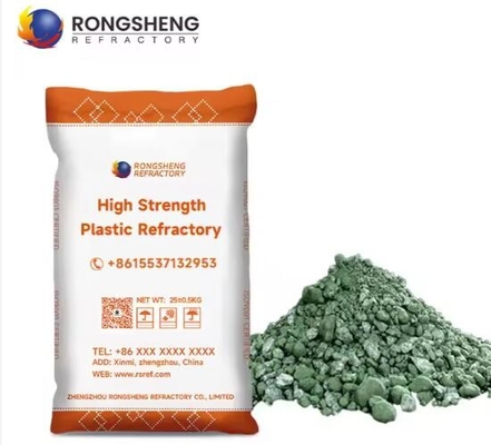 Plastico refractario cerámico de alta alumina Mortero zircón cromo corindón plástico refractario resistente al desgaste para altos hornos calientes