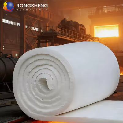 Material de aislamiento para el revestimiento del horno de horno de aluminio silicato manta 10mm 25mm espesor manta de lana de fibra cerámica pura alta