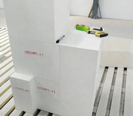 Horno industrial de ladrillo de fuego Zirconia Corindón ladrillos Azs ladrillos refractarios
