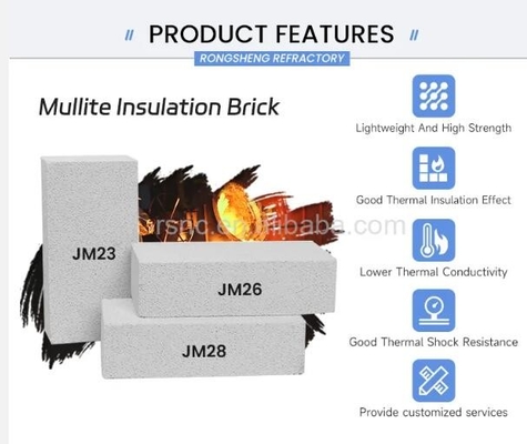 Precio competitivo horno rotativo K23 K26 ladrillo de fuego aislamiento ligero ladrillo de horno revestimiento Jm23 Jm26 mullite ladrillo