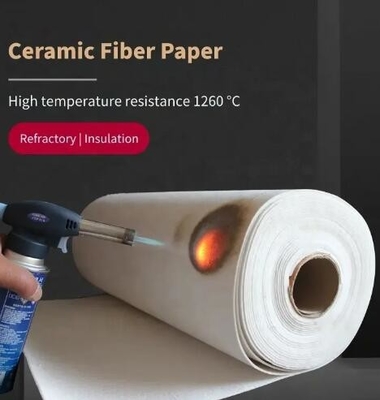 Suministro de fábrica 2mm 10mm Material refractario de fibra cerámica de lana junta 1260c aislamiento térmico papel de fibra cerámica