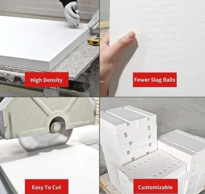 1260 Tabla de fibra cerámica refractaria aislante térmico Tabla de silicato de aluminio para horno industrial