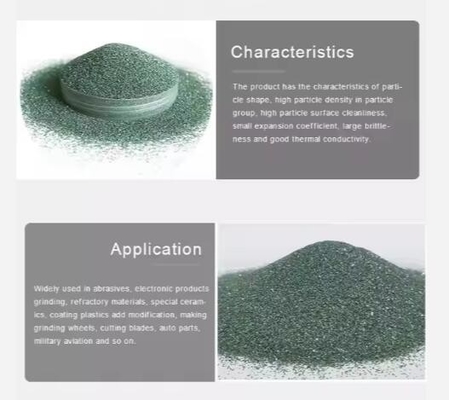 Polvo de silicio de alta pureza al 99% 16#~2000# Carburo de silicio verde refractario para abrasivos y chorro de arena