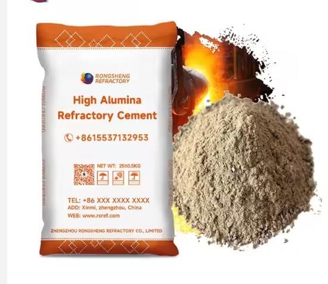 Cementos refractarios sin forma a altas temperaturas A600 Ca60 Ca80 Cementos refractarios de alta alumina para la construcción de hornos