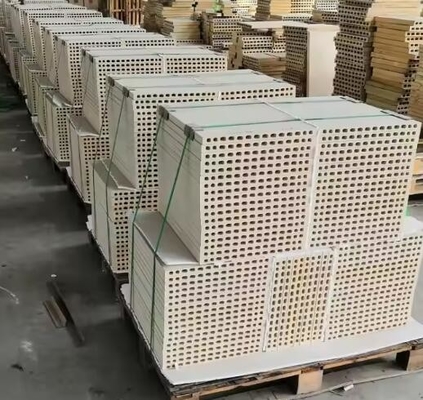 Muebles para hornos de vidrio Placa de cordierita mullite perforada con ranuras