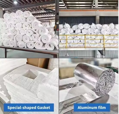 Material de aislamiento térmico del horno 1260 manta de fibra de cerámica 128 kg/m3 160 kg/m3 manta de fibra de silicato de aluminio