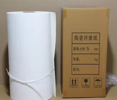 Papel de fibra cerámica de silicato de aluminio de 1 mm, 2 mm y 5 mm de grosor 1260C Materiales de aislamiento refractarios a altas temperaturas