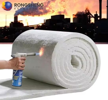 Blanco de fibra de cerámica de lana aislante a alta temperatura 1260c 50mm 25mm de espesor de silicato de aluminio con aguja