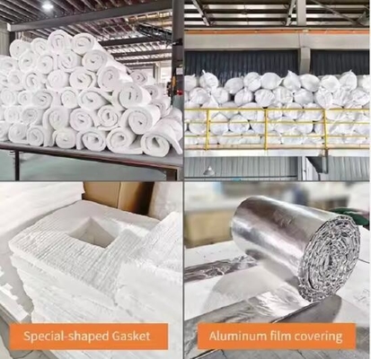 Blanco de fibra de cerámica de lana aislante a alta temperatura 1260c 50mm 25mm de espesor de silicato de aluminio con aguja