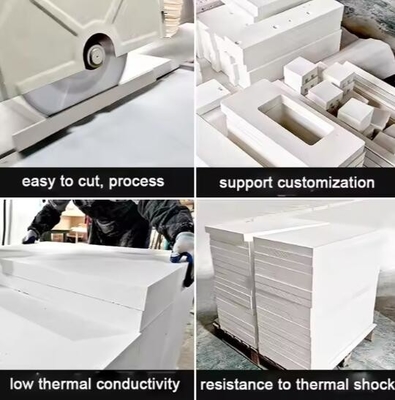 Tabla resistente al calor de silicato de aluminio 20 mm 50 mm 1430 grados Tablas aislantes inorgánicas de fibra cerámica
