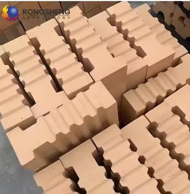 Horno industrial ladrillo de fuego suspendido excelente resistencia al choque térmico refractario de alta alumina ladrillos de anclaje para estufa caliente