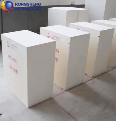ladrillos fundidos a alta temperatura refractarios de zirconia ladrillo de corindón AZS-41, AZS-36, AZS-33 para horno de vidrio