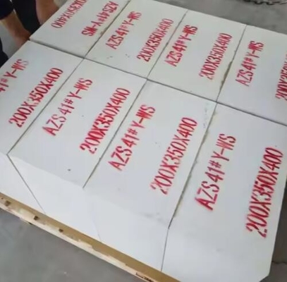ladrillos fundidos a alta temperatura refractarios de zirconia ladrillo de corindón AZS-41, AZS-36, AZS-33 para horno de vidrio