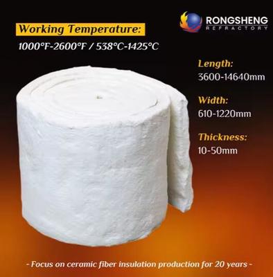 Materiales de aislamiento para hornos industriales: manta de fibra cerámica soluble de 10-50 mm de espesor, fieltro de fibra cerámica refractaria
