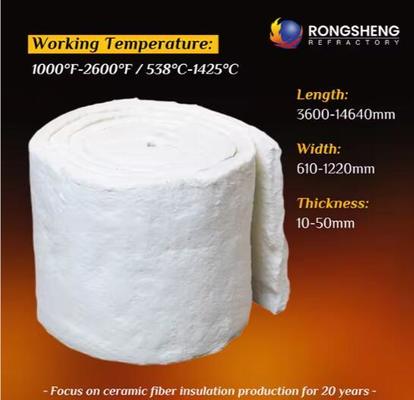 Materiales de aislamiento para hornos industriales: manta de fibra cerámica soluble de 10-50 mm de espesor, fieltro de fibra cerámica refractaria