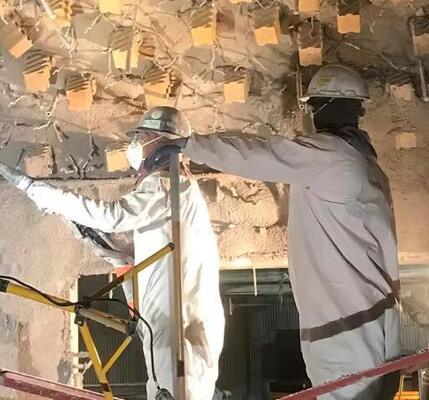 Materiales de proyección refractaria Rongsheng para alta temperatura