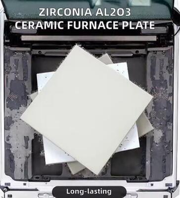 Placa de cerámica de alúmina de circonio para horno de alta temperatura, aplicación industrial de cerámica, corte y doblado personalizados