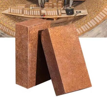 Ladrillo de Magnesio Refractario de Alta Temperatura, Excelente Resistencia a la Escoria, Ladrillos de Magnesia Sinterizada para Revestimiento de Hornos de Acero