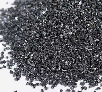 Polvo de esmeril de carburo de silicio negro de alta calidad, 97-99% de pureza, grano de carburo de silicio de pulido refractario abrasivo Sic
