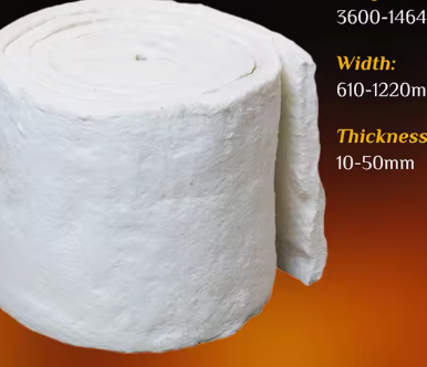 High Temperature 1430°C 1800C Ceramic Fiber Wool Blanket 25mm 50mm Thickness Polycrystalline Mullite Heat Insulation Blankets