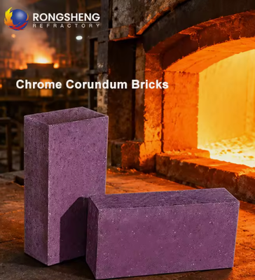 Rongsheng Aluminio Cromo ladrillo resistente al fuego resistente a la corrosión ladrillos refractarios de cromo corindón para la industria del vidrio
