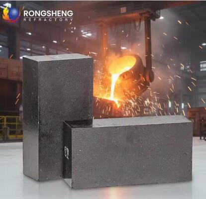 Rongsheng Alumina Magnesia de alta temperatura ladrillos refractarios de carbono para hornos de inducción